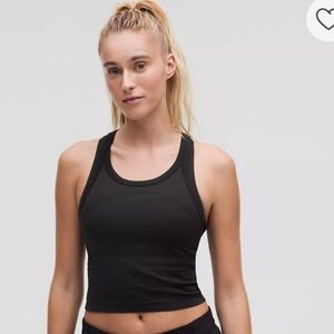 NEW LULULEMON Swiftly Tech Cropped Racerback Tank Top 2.0 - Size 4 - Black - NWT